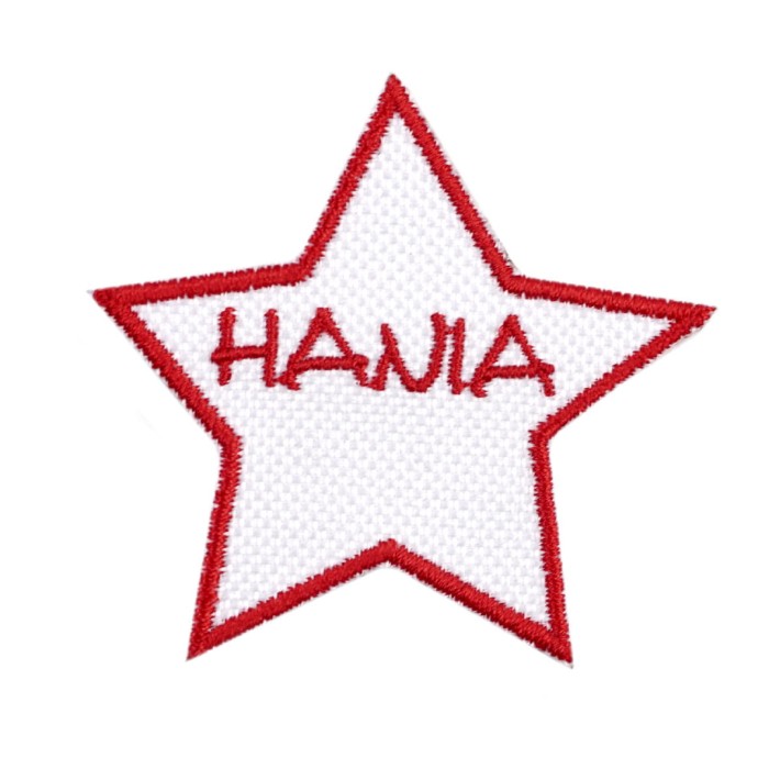 Naszywka naprasowanka świąteczna gwiazdka imię