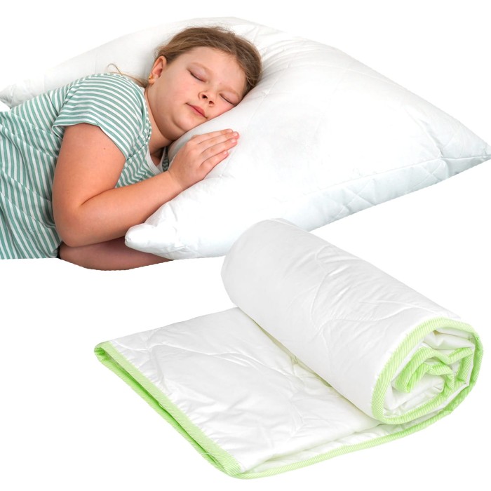 Komplet Kołdra Letnia Bambusowa 160x200 + Poduszka 70x80 cm Antyalergiczna