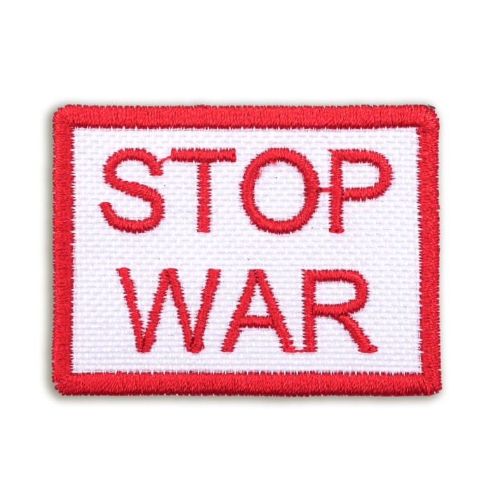 Naszywka naprasowanka stop war white