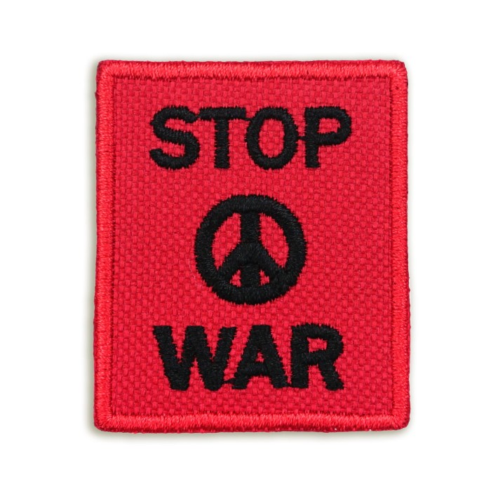 Naszywka naprasowanka stop war red