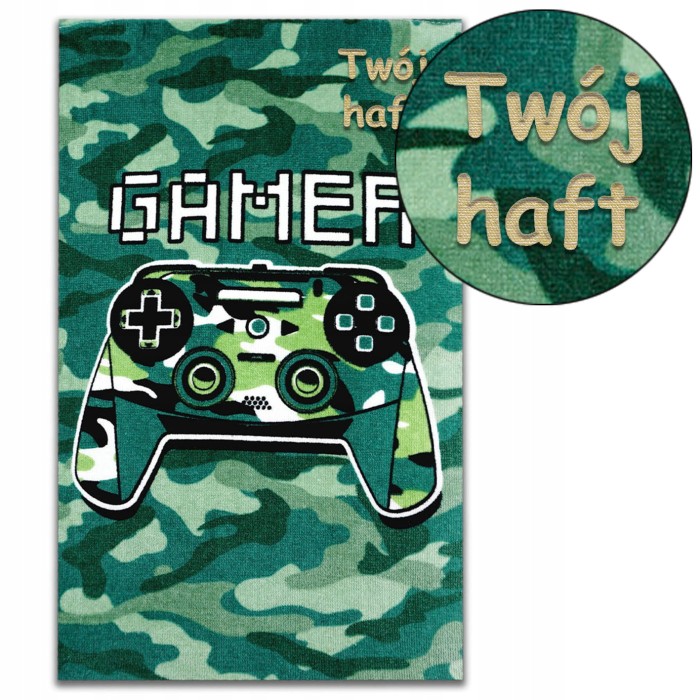 Ręcznik 30x50 cm Pady Moro z haftem imiennym