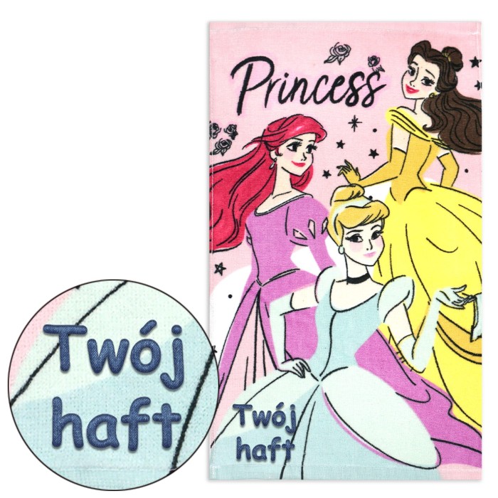 Ręcznik Księżniczki Trio 30x50 cm z haftem imiennym