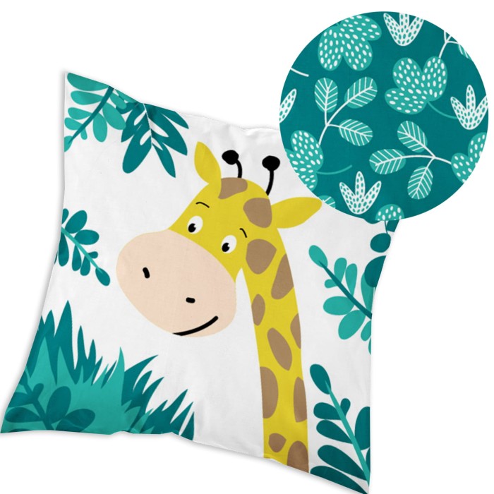 POSZEWKA 40x40 cm żyrafki niebieskie
