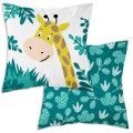 POSZEWKA 40x40 cm żyrafki niebieskie