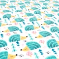 Pielucha flanelowa z ceratką jeż zielony