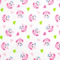 Pielucha BAMBUSOWA otulacz Sówki Różowe 120x120 cm
