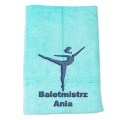 Prezent dla tancerki balet ręcznej ręcznik szybkoschnący z haftem IMIĘ