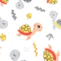 Pielucha flanelowa z ceratką żółwie