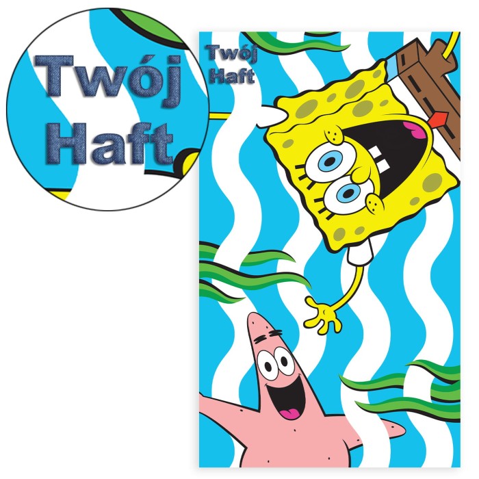 Ręcznik 30x50 cm Sponge Bob z haftem imiennymi