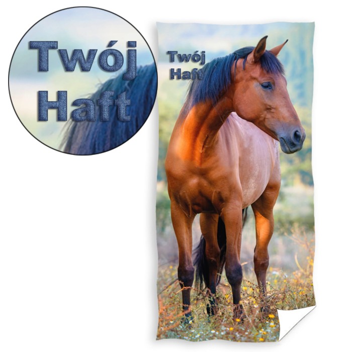 Ręcznik Koń solo 30x50 cm z haftem imiennym