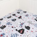 Prześcieradło z gumką Kotki łapki 80x160 cm