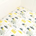 Prześcieradło z gumką auta beep żółte 80x160 cm