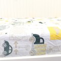 Prześcieradło z gumką auta beep żółte 80x160 cm