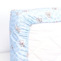 Prześcieradło z gumką łapki niebieskie 80x160 cm