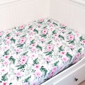 Prześcieradło z gumką ogród różany 80x160 cm