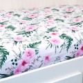 Prześcieradło z gumką ogród różany 80x160 cm