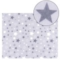 Pielucha flanelowa z ceratką gwiazdki szare
