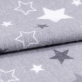 Pielucha flanelowa gwiazdki szare 