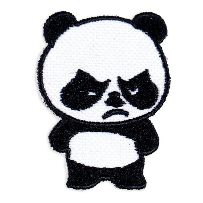 Naszywka naprasowanka Panda zdenerwowana