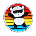 Naszywka naprasowanka Panda w tęczy