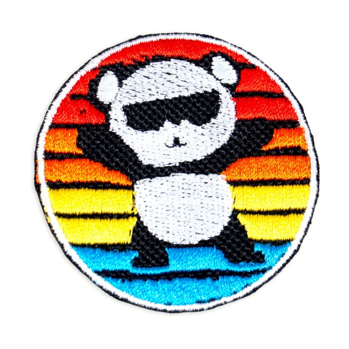Naszywka naprasowanka Panda w tęczy