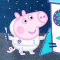 Ręcznik 30x50 cm Świnka Peppa George rakieta z haftem imiennym
