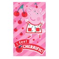 Ręcznik 30x50 cm Świnka Peppa wisienki z haftem imiennym