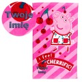 Ręcznik 30x50 cm Świnka Peppa wisienki z haftem imiennym