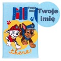 Ręcznik 30x50 cm Psi Patrol hi there z haftem imiennym