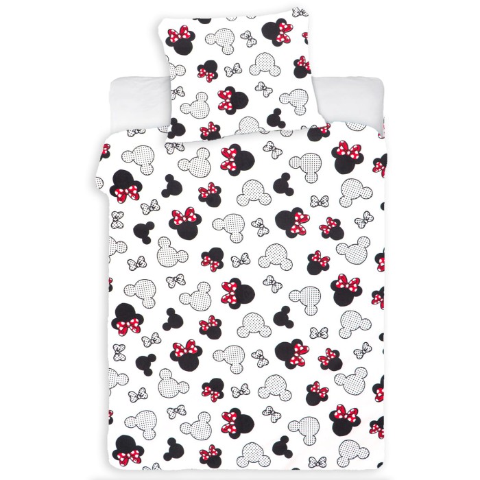 Pościel Myszki Białe 100x160 cm