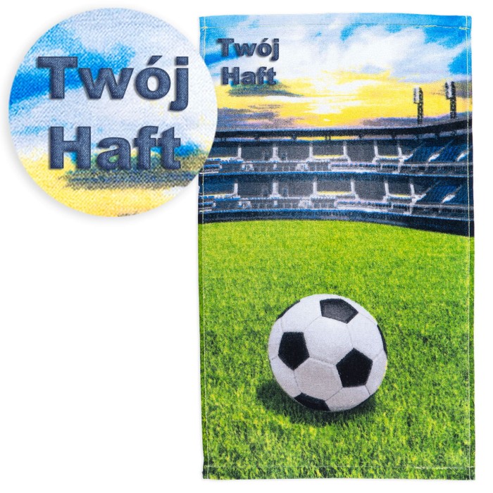 Ręcznik 30x50 cm Piłka zielona z haftem imiennym