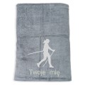 Prezent nordic walking kobieta ręcznik szybkoschnący z haftem IMIĘ