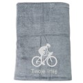 Prezent dla kolarza fana rowerów ręcznik szybkoschnący z haftem IMIĘ