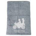 Ręcznik szybkoschnący frotte dla motocyklisty haft para  + imię