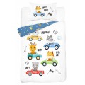 Pościel 90x120 cm zwierzęta beep niebieskie 