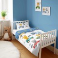 Pościel 90x120 cm zwierzęta beep niebieskie 