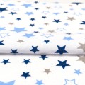Pielucha flanelowa gwiazdki niebieskie i szare