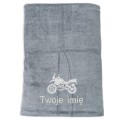 Ręcznik szybkoschnący frotte dla motocyklisty haft ADV + imię