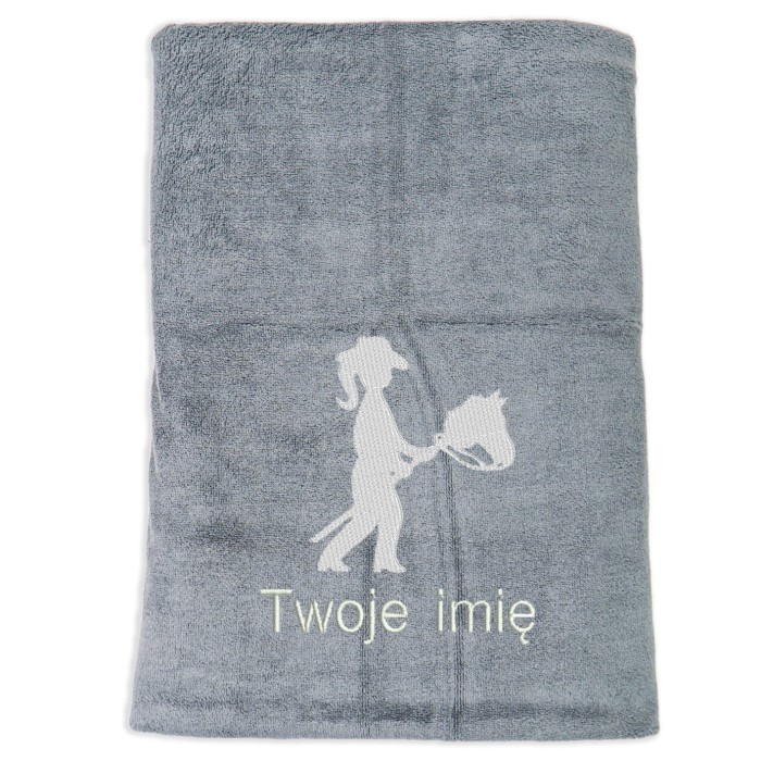 Prezent hobby horse girl ręcznik szybkoschnący z haftem IMIĘ