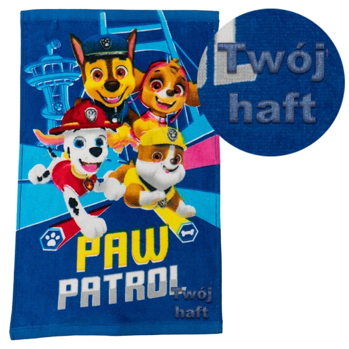 Ręcznik 30x50 cm Psi Patrol Paw Patrol z haftem imiennym
