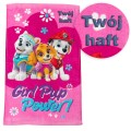Ręcznik 30x50 cm Psi Patrol Girl Pup z haftem imiennym