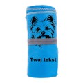 Prezent York Yorkshire Terrier ręcznik szybkoschnący z grawerem
