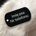 Imiennik z nr telefonu dla psa kota na obrożę, szelki