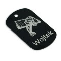 Personalizowany metalowy nieśmiertelnik dla koszykarza z grafiką i imieniem