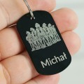 Personalizowany metalowy nieśmiertelnik dla strażaka z grafiką i imieniem