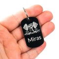 Personalizowany metalowy nieśmiertelnik dla ćwiczących na siłowni z grafiką i imieniem