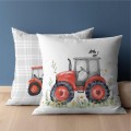Poszewka 40x40 cm traktor czerwony kot