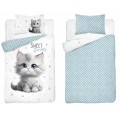 Pościel Kot Sweet Dreams 100x135 cm mięta