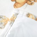 Pielucha flanelowa z ceratką miś w koszyku