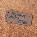 Personalizowana skórzana naszywka z grawerem + grafika